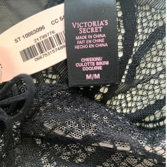 Victoria’s Secret black lace panties underwear size medium nwt - Picture 3 of 6